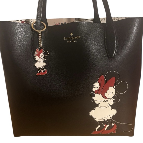 Kate Spade x Disney Minnie Mouse Tote & Bag Charm - Picture 3 of 7